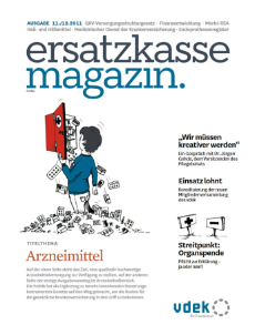 Titelblatt ersatzkasse magazin. 11./12.2011