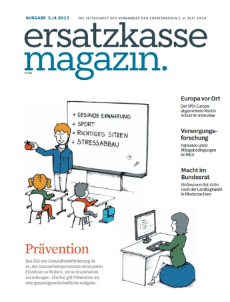 Titelblatt ersatzkasse magazin. 3./4.2013