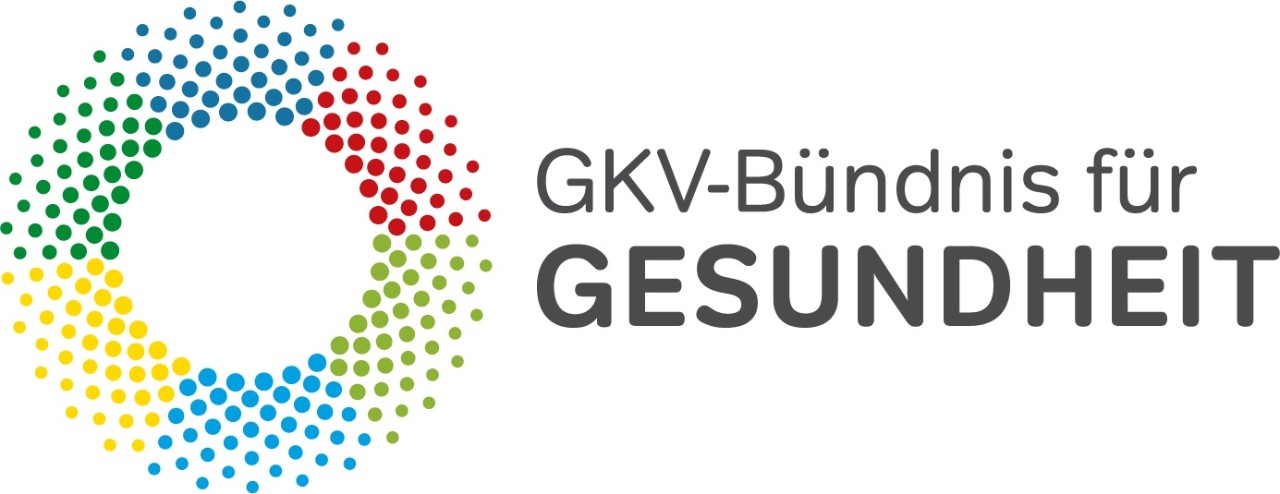 Logo des GKV-Bündnisses für Gesundheit - links ist ein bunter Kreis angeordnet Logo des GKV-Bündnisses für Gesundheit - links ist ein bunter Kreis angeordnet