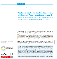 Titelbild der Veröffentlichung im Magazin des Statistischen Amtes der Stadt Stuttgart