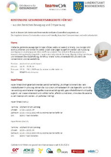 Vorderseite eines Flyers für ein Kursangebot 