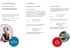 Vorderseite eines Flyers zum aktuellen Kursangebot im Herbst