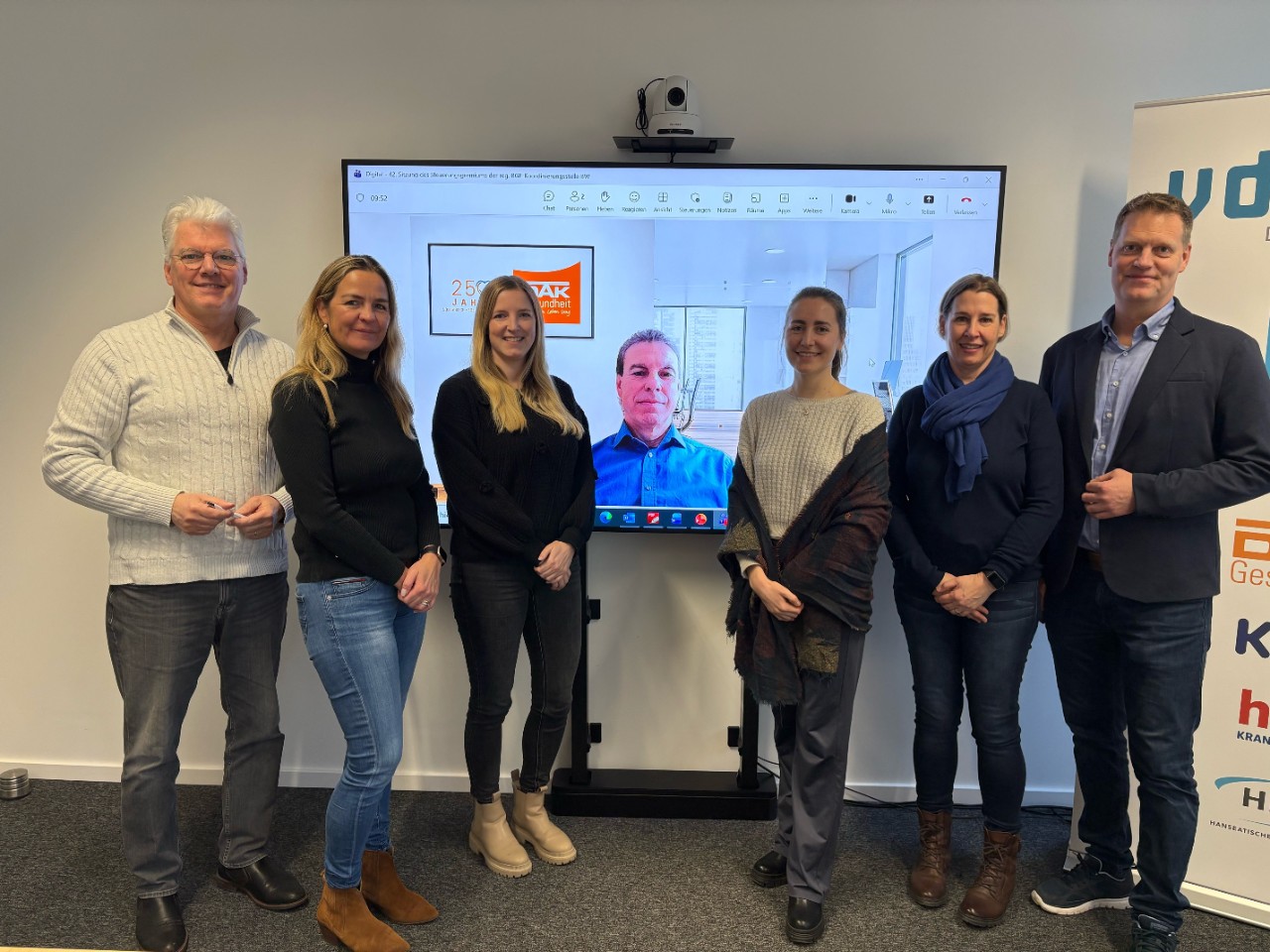 BGF-Steuerungsgremium tagt am 17.2.26 in der vdek-LV. 4 Frauen und 3 Männer in der Gruppe