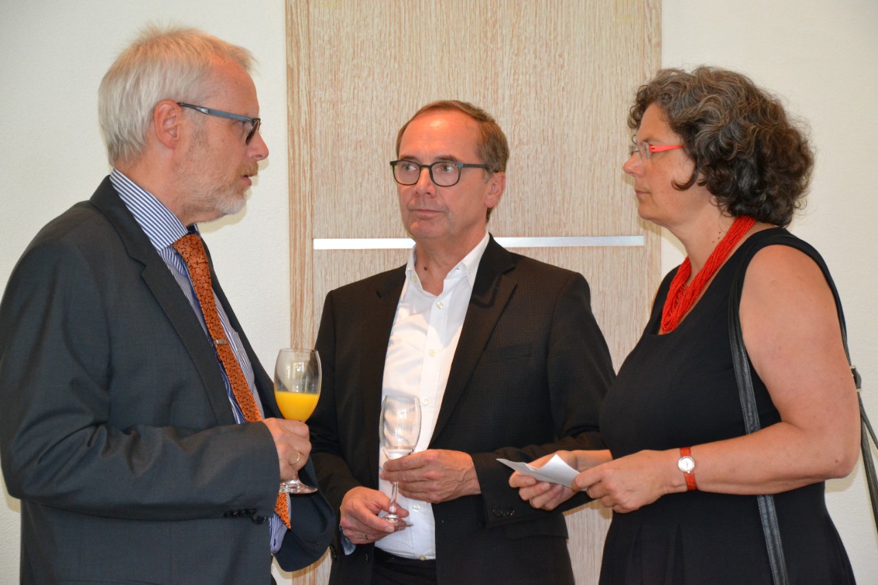 Almuth Hartwig-Tiedt im Gespr&auml;ch mit Michael Domr&ouml;s und Thomas Barta