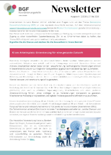 Cover des Newsletters der BGF-Koordinierungsstelle Bremen