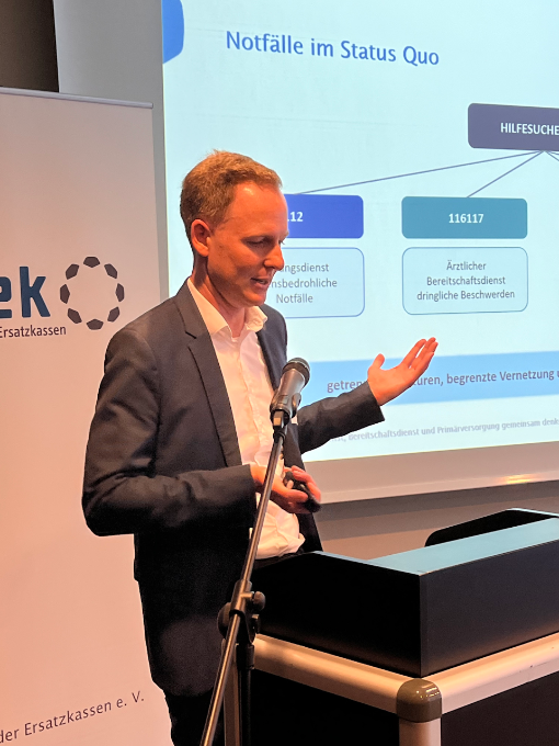 Dr. Stefan Poloczek vom Bundesministerium für Gesundheit erläuterte den aktuellen Stand der Notfallreform.