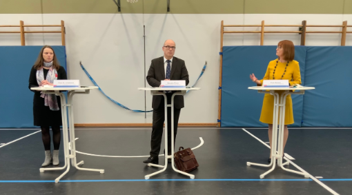 Schulgesundheitsfachkräfte PK Dr. Melanie Leonhard Ties Rabe Kathrin Herbst