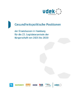Bürgerschaftswahl Hamburg 2025 Gesundheitspolitische Positionen deckblatt