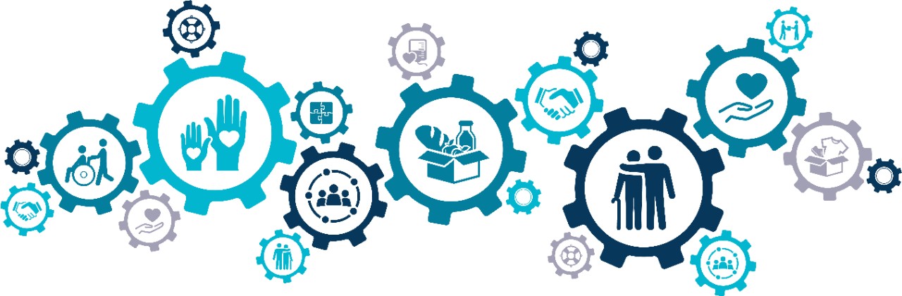 Volunteering and charity vector illustration. Concept with connected icons related to volunteer and community projects, welfare or charitable donations. Volunteering and charity vector illustration. Concept with connected icons related to volunteer and community projects, welfare or charitable donations.