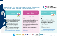 Präventionsengagement der Ersatzkassen in Niedersachsen Gemeinsame Präventionsprojekte der Ersatzkassen in Niedersachsen