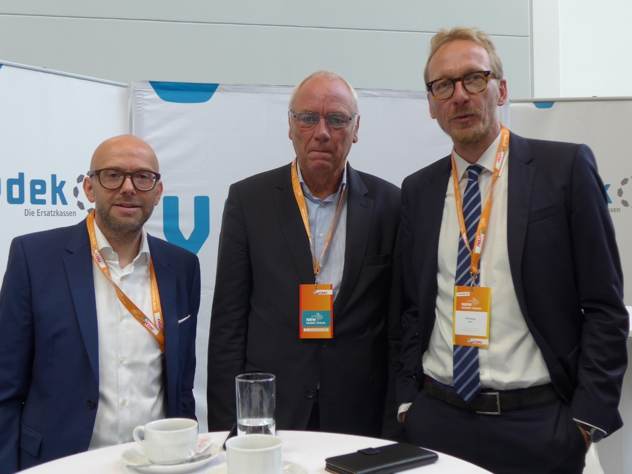 (v.l.n.r.) Michael Mruck (vdek), Peter Preu&szlig; (MdL) und Dirk Ruiss (vdek)