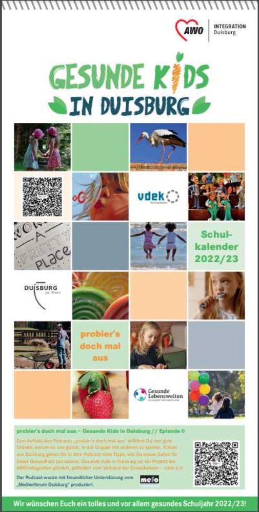 Kalenderblatt Gesunde Kids in Duisburg Kalenderblatt Gesunde Kids in Duisburg