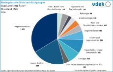 vdek Basisdaten Rheinland-Pfalz 2025 - Niedergelassene Aerzte nach Fachgruppen