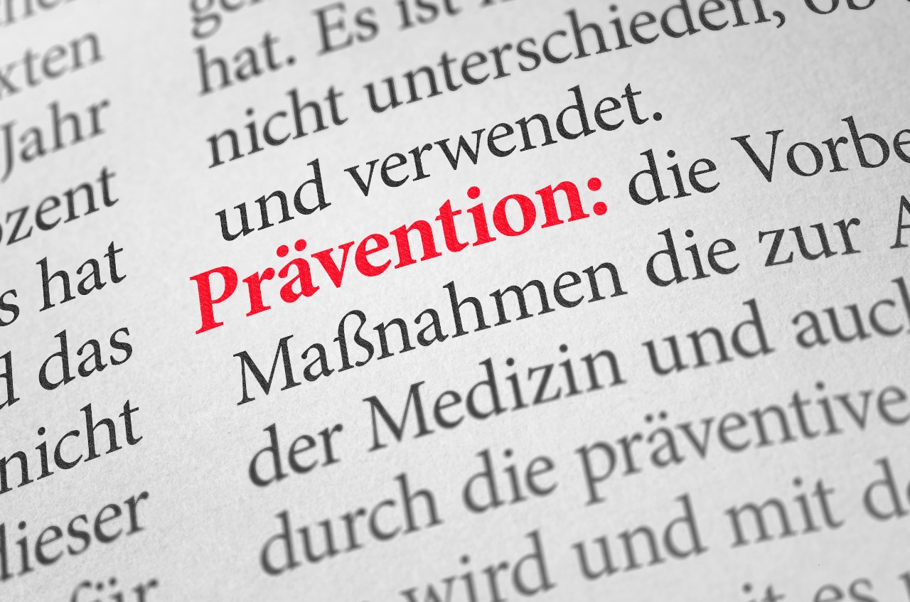 Wörterbuch mit dem Begriff Prävention