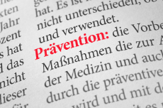 Wörterbuch mit dem Begriff Prävention