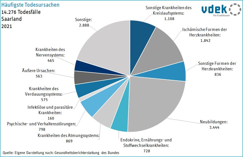 LV SAA Basisdaten 2023 - Haeufigste Todesursachen