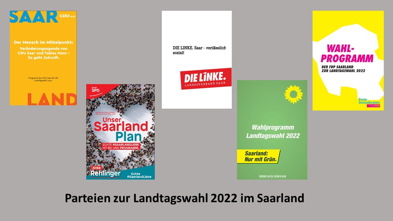 LTW2022_Saarland_Collage_Parteien zur Landtagswahl