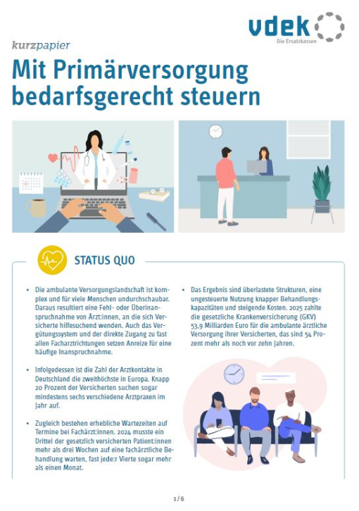 Cover Kurzpapier Primärarztsystem