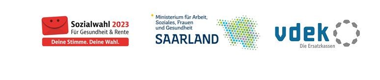 Logoleiste vdek und MASFG Sozialwahl