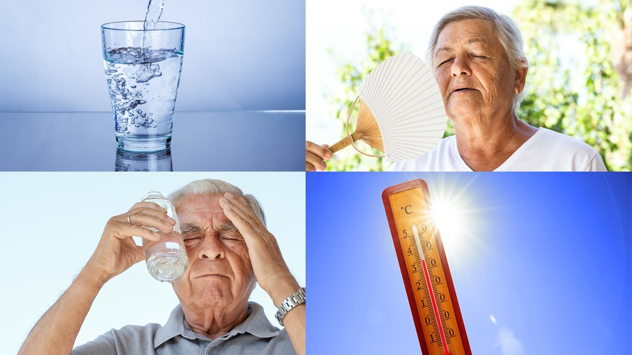 Hitzeschutz aeltere Menschen Collage Getty Images