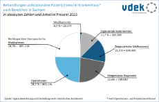 vdek-Basisdaten LVSAC Sachsen Behandlungen vollstationäre Patienten Krankenhaus Bereiche