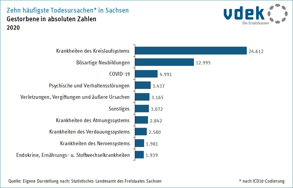 Basisdaten Bevölkerung Sachsen Todesursachen