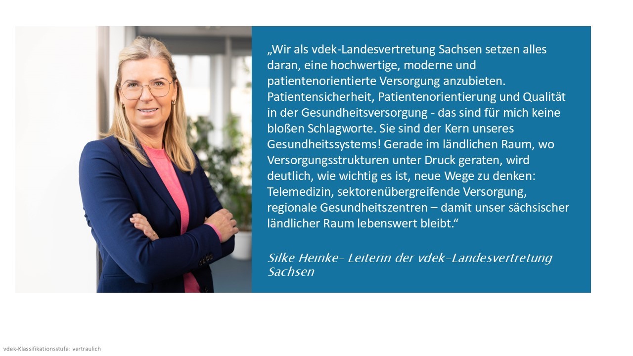 Statement von Silke Heinke, Leiterin der vdek-Landesvertretung Sachsen, in Ihrer Begrüßungsrede zum vdek-Neujahrsforum am 9. Januar 2026 zum Thema: Gesundheit steuern - Vertrauen sichern. Koordination, Qualität und Patientenorientierung in der Versorgung.