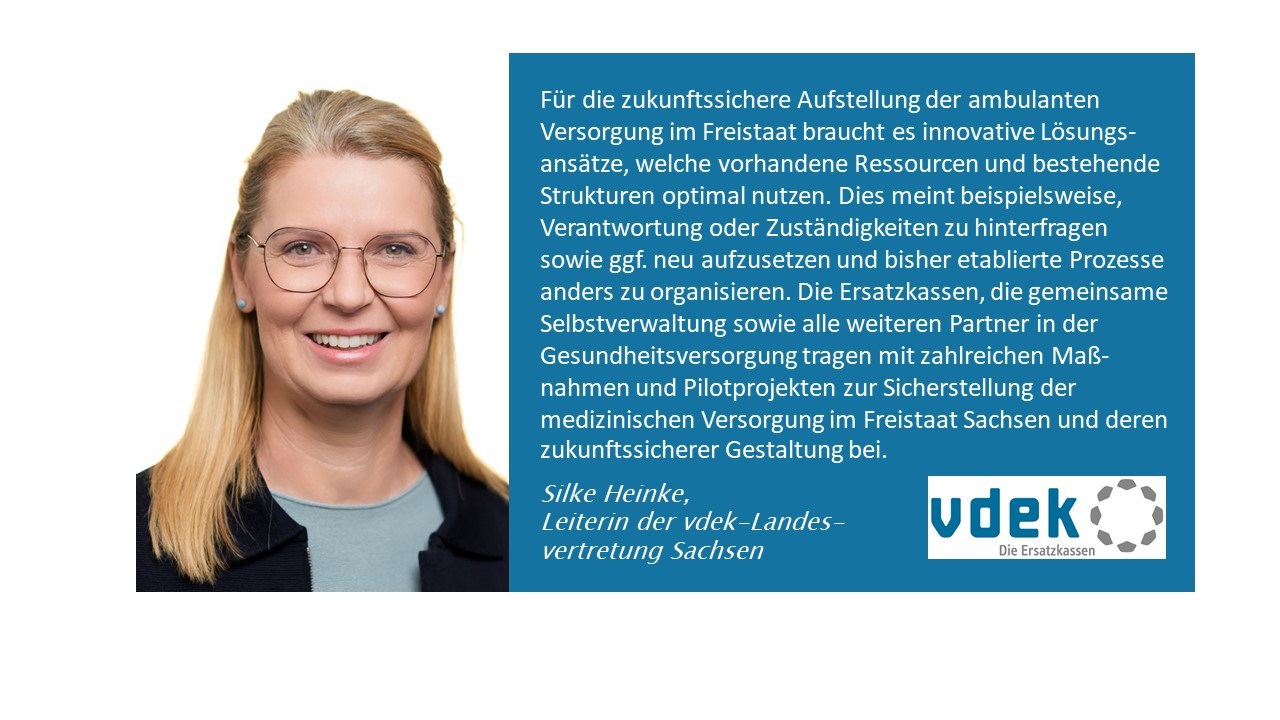 Zitat Statement Silke Heinke vdek Modellprojekte ambulante Versorgung Sachsen