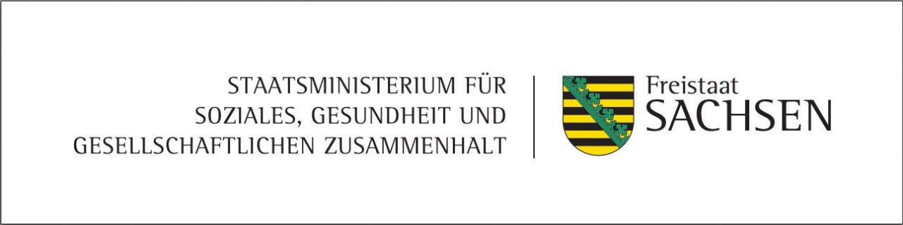 Logo Sächsisches Staatsministerium für Soziales, Gesundheit udn Gesellschaftlichen Zusammenhalt SMS