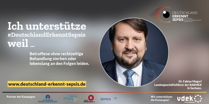 #DeutschlandErkenntSepsis Barmer Magerl Sachsen Sepsis Kampagne