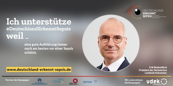 #DeutschlandErkenntSepsis SLÄK Bodendieck Sachsen Sepsis Kampagne