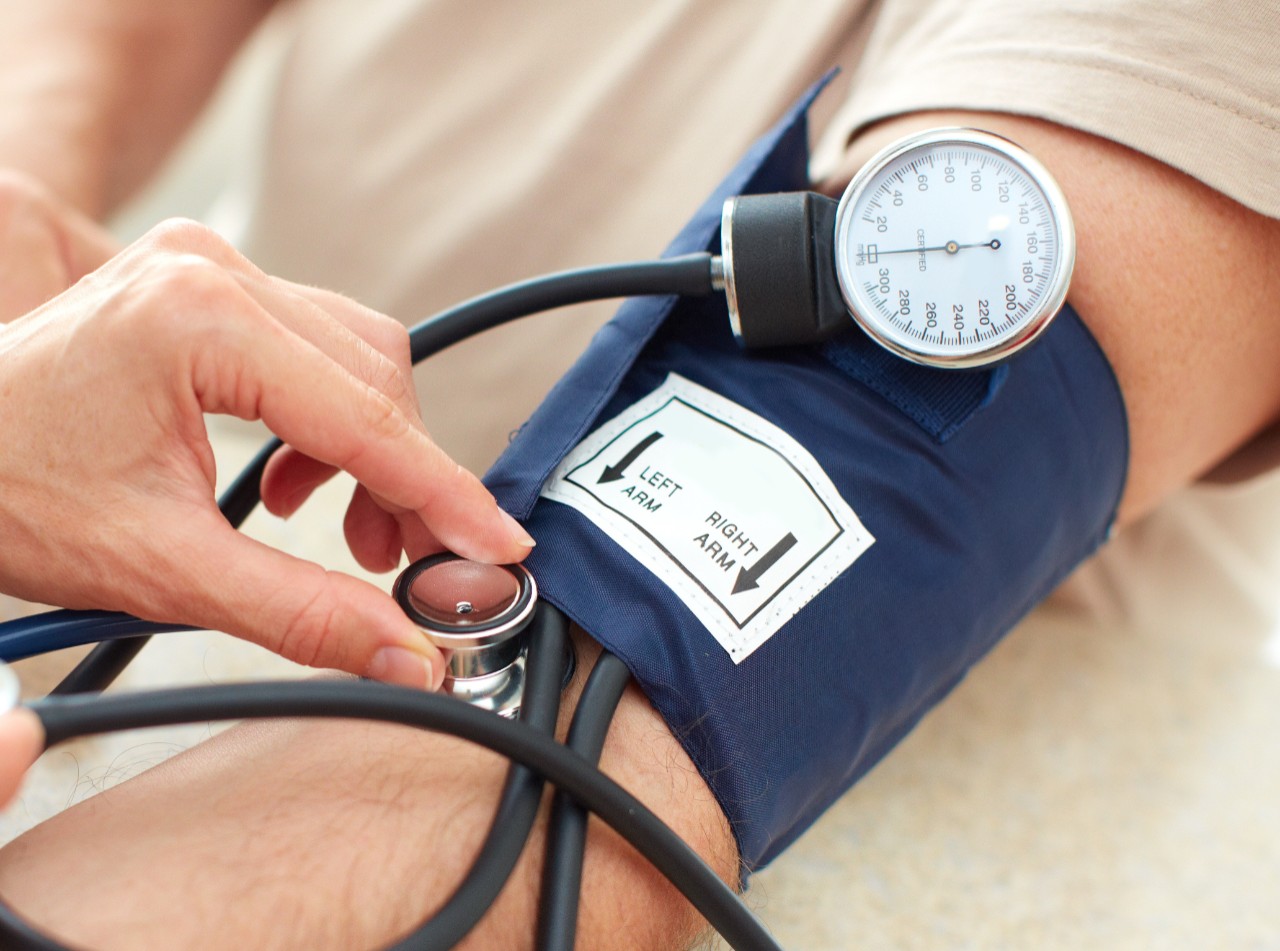 Blood pressure measuring.