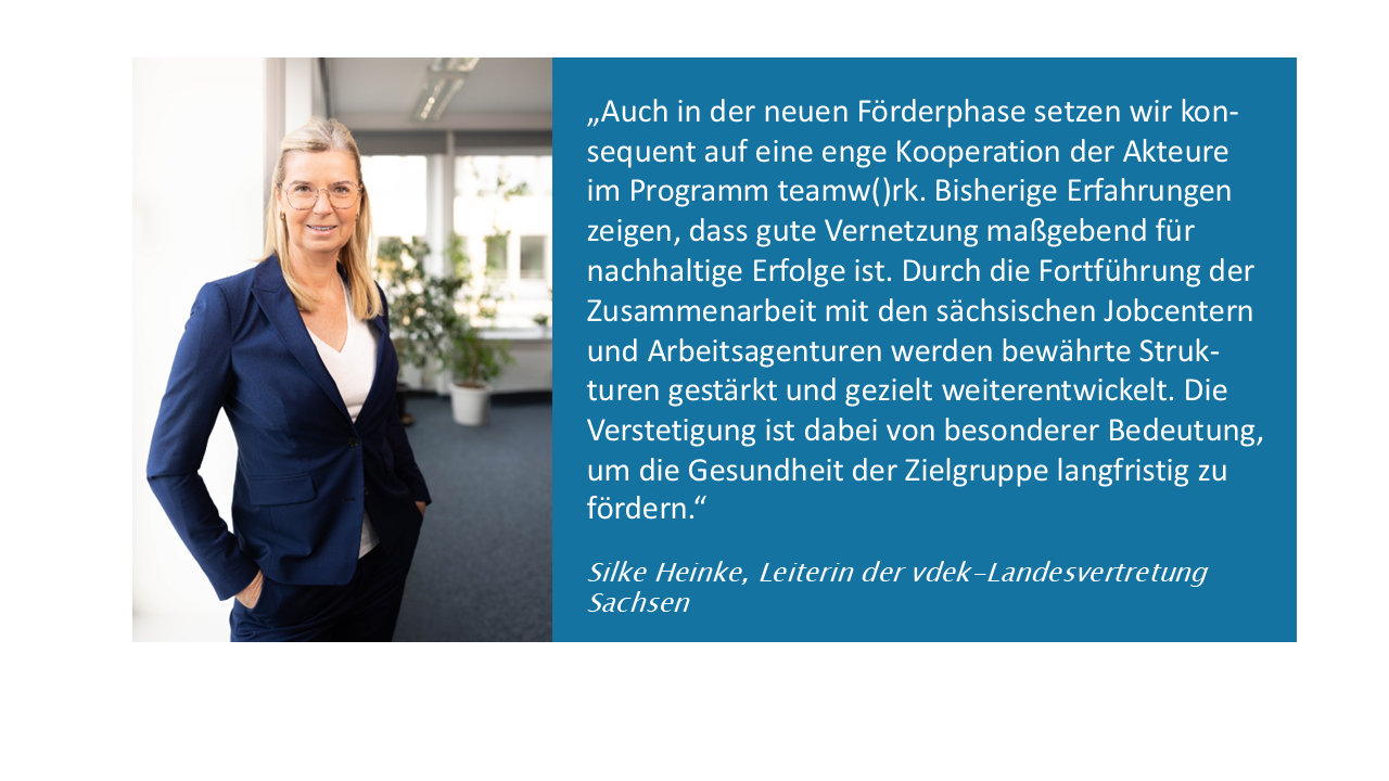 Statement_Silke Heinke zur Förderphase V teamwork in Sachsen