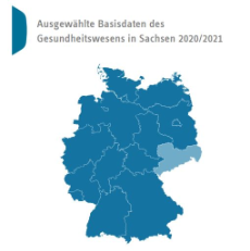 Cover Broschüre Basisdaten Gesundheitswesen Sachsen