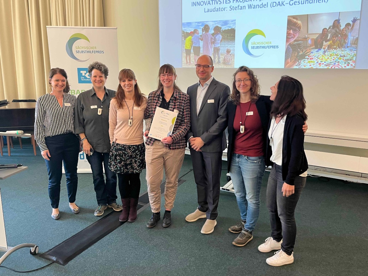 S&auml;chsischer Selbsthilfepreis der Ersatzkassen 2024 Preistr&auml;ger DOA Sachsen Kids Innovativstes Projekt Stefan Wandel DAK
