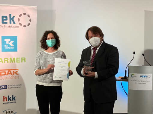 Preisträger & Laudator beim 10. Sächsischen Selbsthilfepreis der Ersatzkassen am 5.11.2021