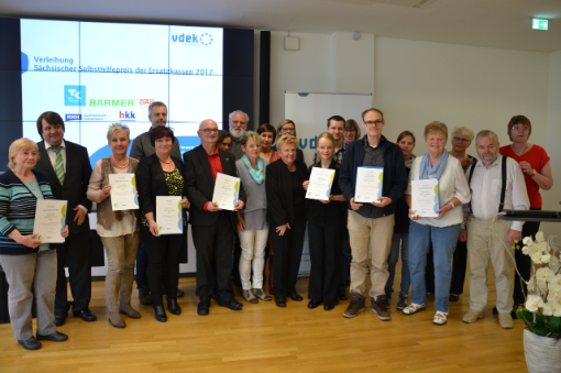 Gruppenbild der Teilnehmer an der Selbsthilfepreisverleihung 2017
