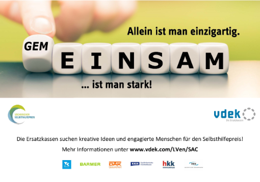 Plakat zum Sächsischen Selbsthilfepreis 2020