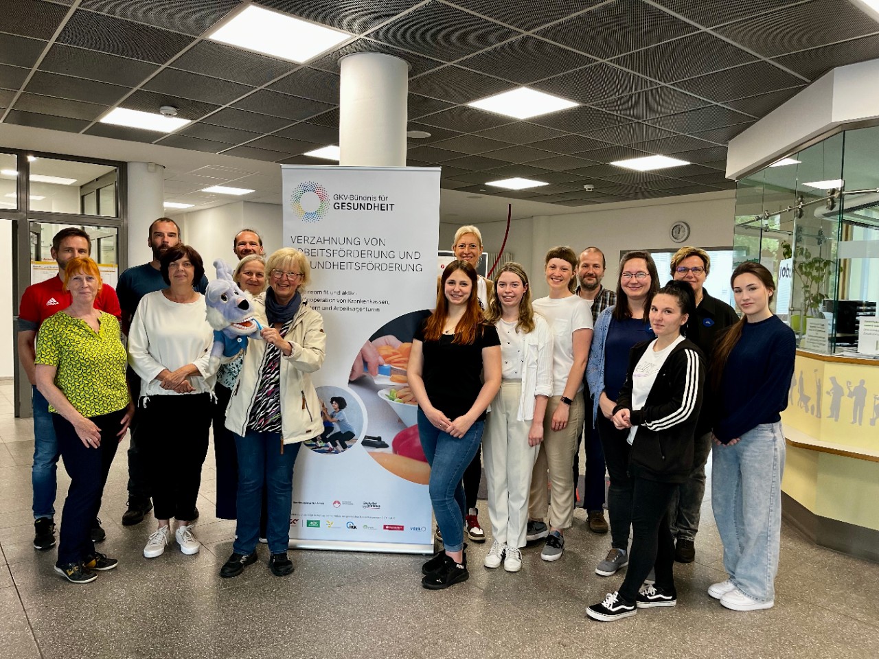 Gruppenfoto mit Mitwirkenden des Gesundheitstags