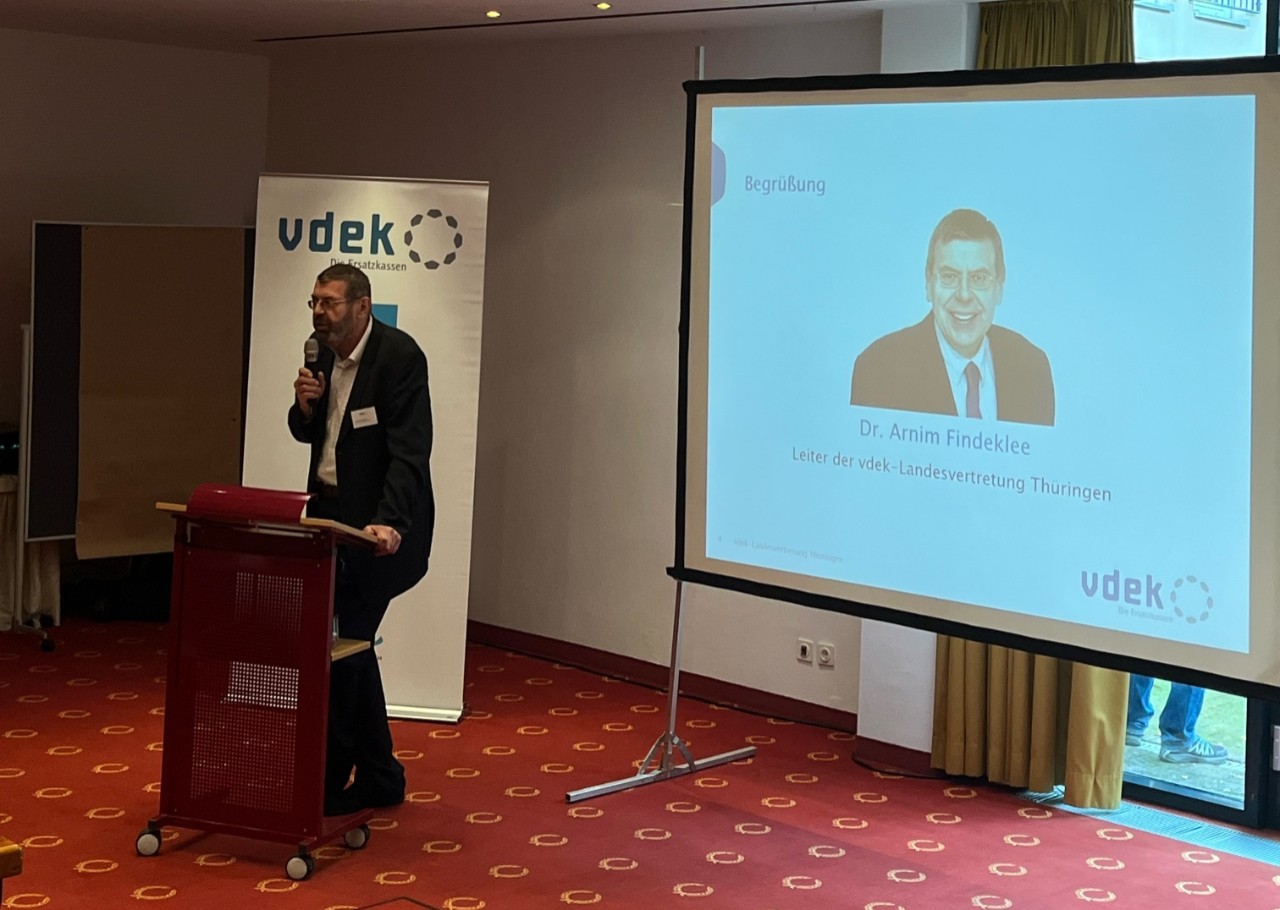 Begr&uuml;&szlig;ung durch Dr. Arnim Findeklee, Leiter der vdek-Landesvertretung in Th&uuml;ringen