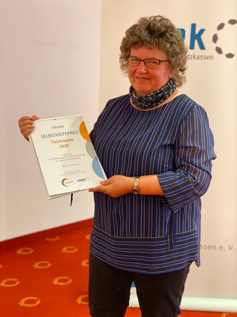 Antje Noack von der Selbsthilfegruppe CI- und H&ouml;rger&auml;tetr&auml;ger f&uuml;r Weimar und Umgebung