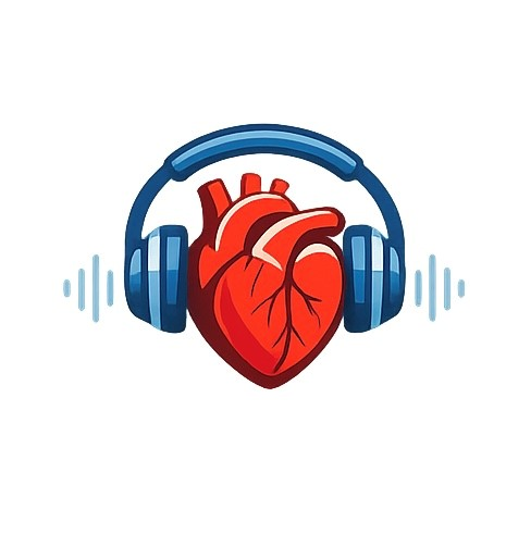 Herzgrafik mit Kopfhörern