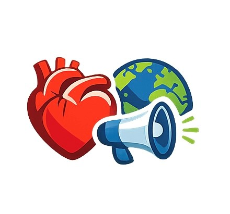 Herzgrafik mit Lautsprecher