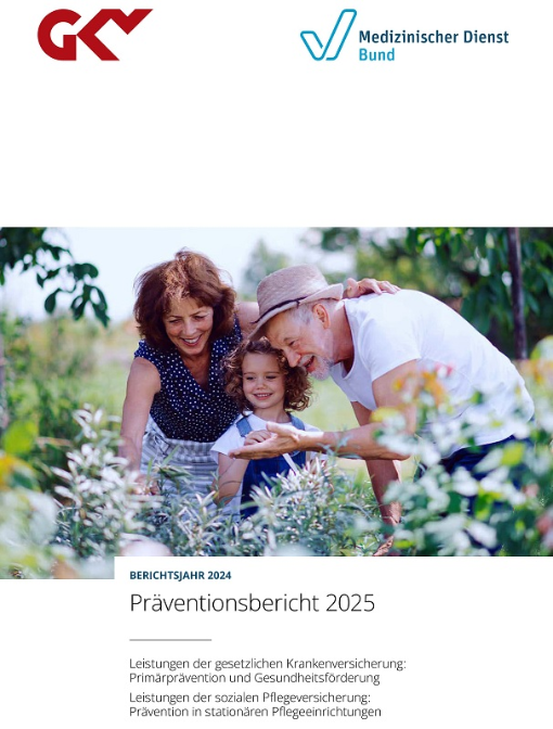 Titelblatt des GKV-Präventionsberichtes 2025