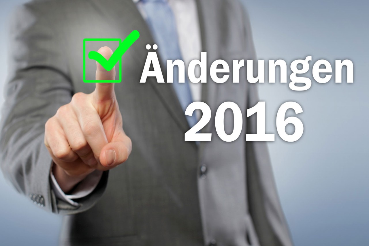 Grüne Checkbox und Aufschrift "Änderungen 2016"