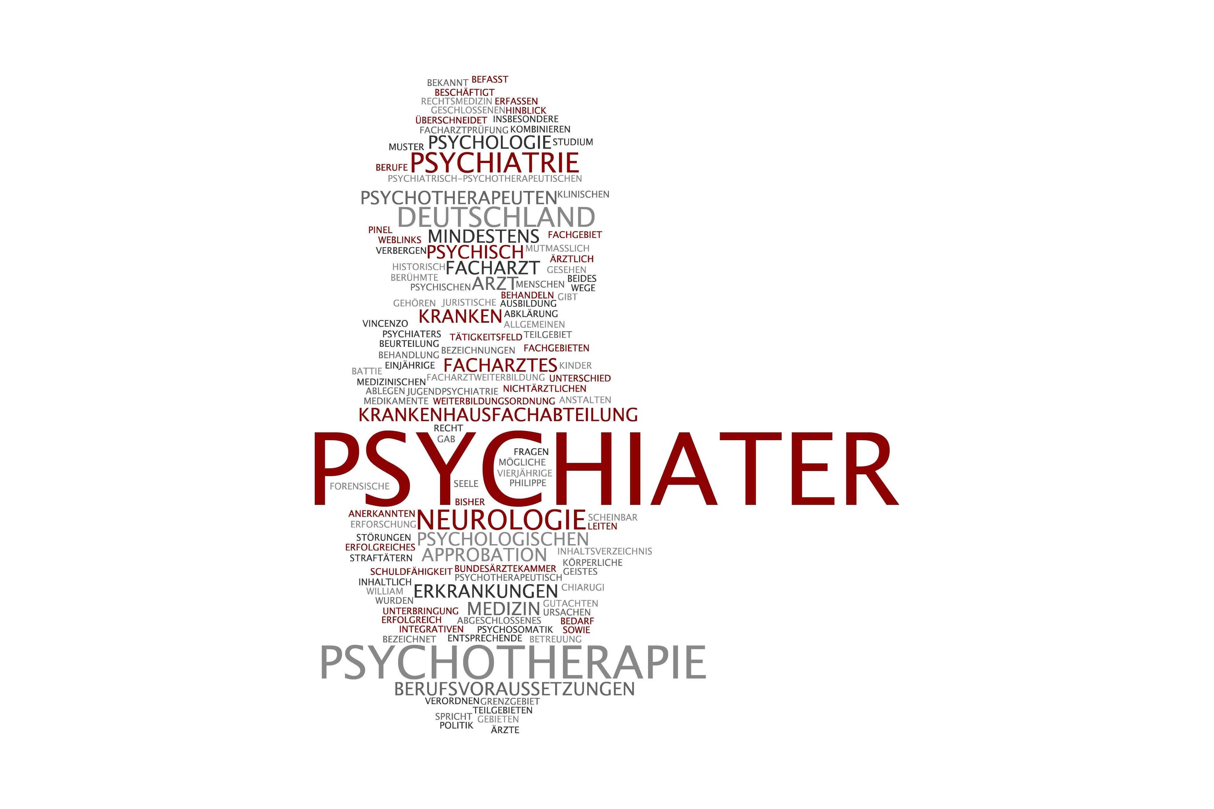 Illustration: Begriffe über Psychotherapie und Neurologie