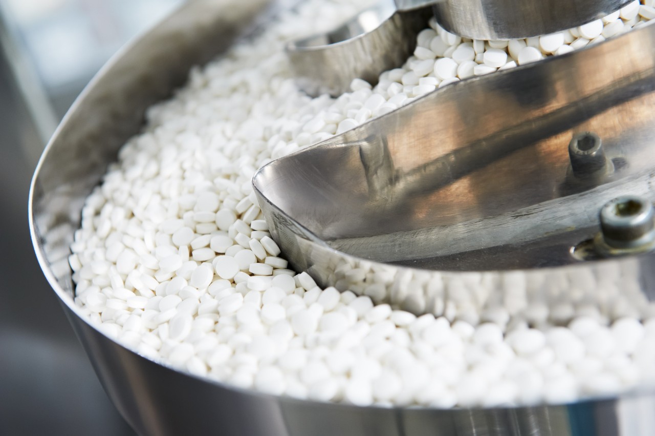 Herstellung von Tabletten in der Pharmaindustrie