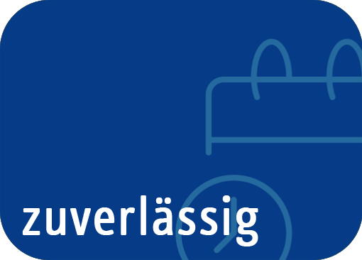 Werte-Kachel mit dem Wort: „zuverlässig“