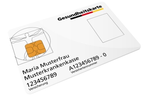 Foto von der neuen elektronischen Gesundheitskarte, auf der Platz für das Foto des Versicherten ist Foto von der neuen elektronischen Gesundheitskarte, auf der Platz für das Foto des Versicherten ist
