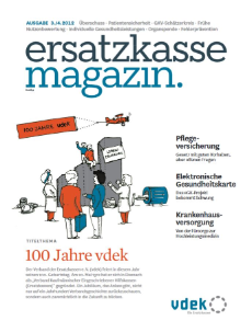 Titelblatt ersatzkasse magazin. 3./4.2012